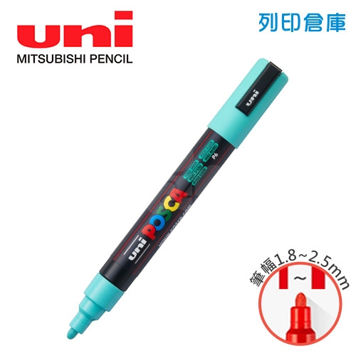 UNI三菱 POSCA PC-5M.AQ.G 圓頭 中字丸芯 水性壓克力顏料筆 不透明水性麥克筆 P6柔和綠