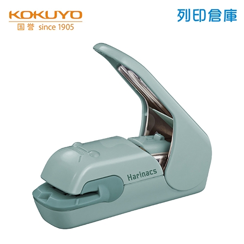 【日本文具】KOKUYO 國譽 KOSLN-MPH105GB 5枚美壓款 環保無針釘書機 - 藍綠