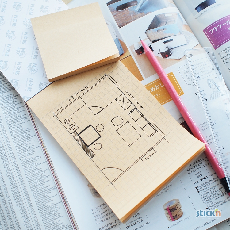 N次貼 6X4 牛皮紙魔術便條磚 (100張/本) - 61335