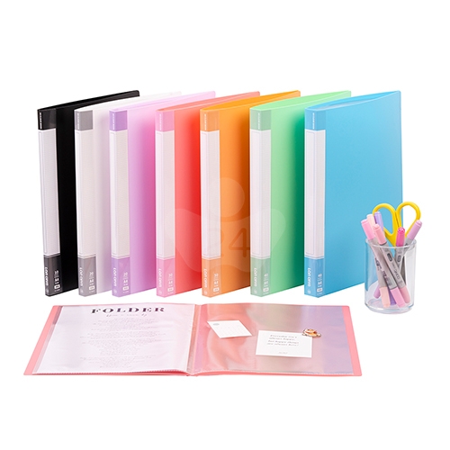 連勤 LC-40MK 粉彩色系 A4／40頁 PP資料簿（加厚內頁）－黑色1本