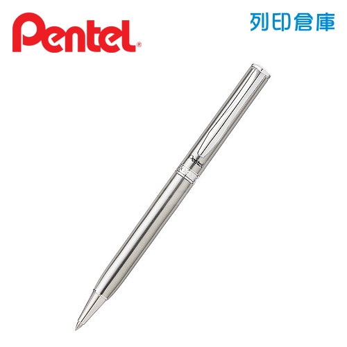 PENTEL 飛龍 Sterling B810-AT 銀桿黑芯 0.8 不鏽鋼原子筆 1支