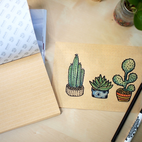 N次貼 6X8.5 牛皮紙魔術筆記本 (75張/本) -61337