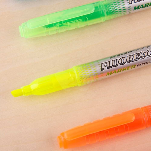 SKB 文明 IK-12 酷彩螢光筆 黃色 1支