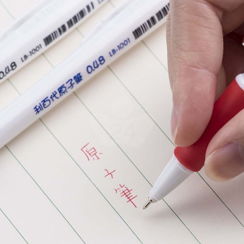 LIBERTY 利百代 LB-1001 紅色 0.48油性自動原子筆 10支