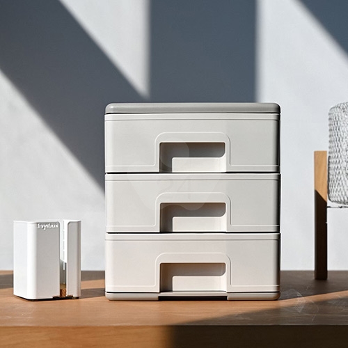 SHUTER 樹德 PC-1103 魔法收納力 A4玲瓏盒 暖米灰 (個)