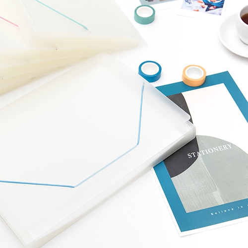 連勤 LCWA412 簡約風 A4 12層鬆緊帶PP風琴夾－透白1本（顏色隨機）