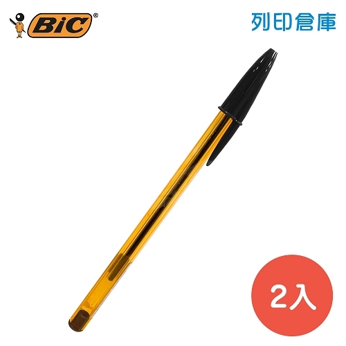 【日本文具】BIC比克 Cristal CST-OF08BLKP2 經典款 0.8mm 水晶原子筆 黑色 2支組