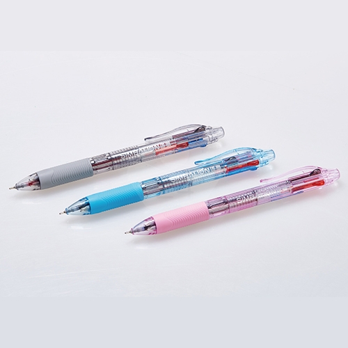 SIMBALION 雄獅 SG-005 自動四色中油筆 0.5 顏色隨機 1支