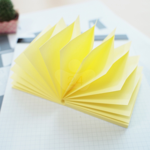 N次貼 3X3 抽取式自黏便條紙補充包 黃色(100張X3本) -61007
