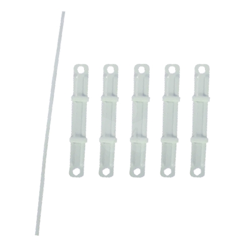 LIFE 徠福 LF-200 8cm塑膠原子夾 白色 50入/盒