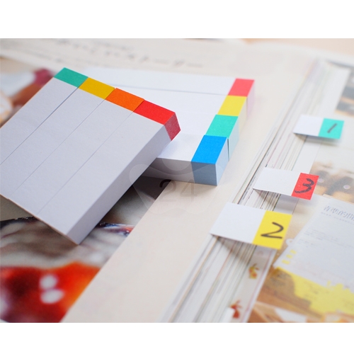 N次貼 50X12mm 指示標籤紙 色塊4色 (100張X4條) -61421