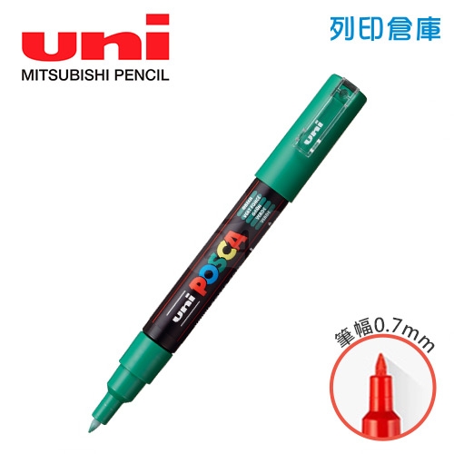 UNI三菱 POSCA PC-1M.G 極細 水性壓克力顏料筆 不透明水性麥克筆 6綠色