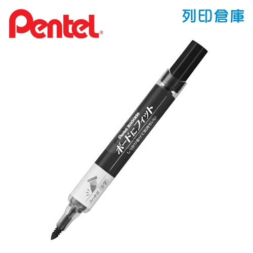 PENTEL 飛龍 EMWL5SBF 黑色 2.3~4.5mm 彈力後壓白板筆 1支
