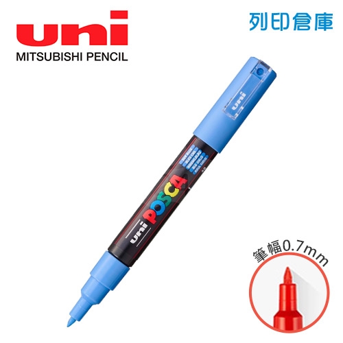 UNI三菱 POSCA PC-1M.SB 極細 水性壓克力顏料筆 不透明水性麥克筆 48天空藍色
