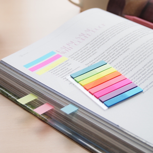 N次貼 45x8mm 螢光8色標示便條 (20張X8條) -66506