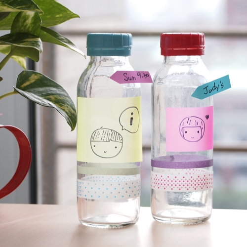 N次貼 45x12mm 螢光透明標籤 箭頭8色 (20張X8條) -66508