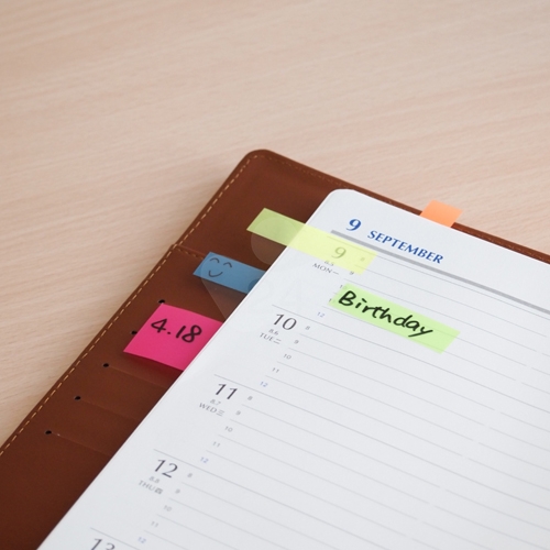 N次貼 45x12mm 螢光透明標籤 箭頭8色 (20張X8條) -66508