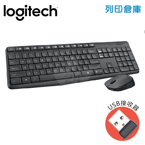 Logitech 羅技 MK235 無線滑鼠鍵盤組(USB接收器)