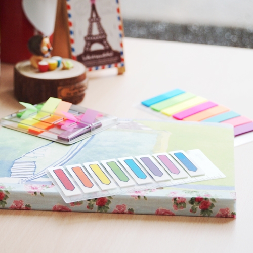 N次貼 45x12mm 透明標籤 色塊5色 (20張X5條) -66510