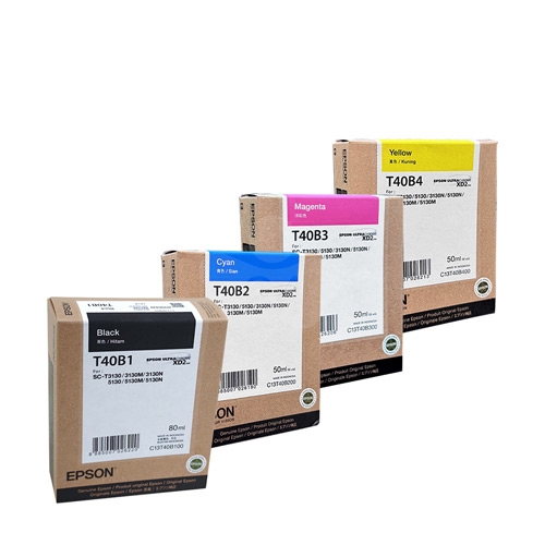 EPSON T40B100 / T40B200 / T40B300 / T40B400 (NO.T40B) 原廠墨水匣超值組 (1黑3彩)