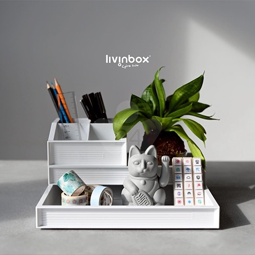 SHUTER 樹德 SB-H 小方型 哈庫收納盒 白色/個