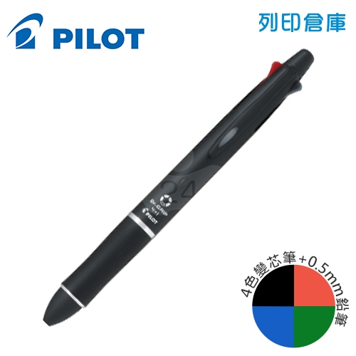 PILOT 百樂 PBKHDF-1SEF-B 4+1健握多功能筆 0.5－金屬黑桿
