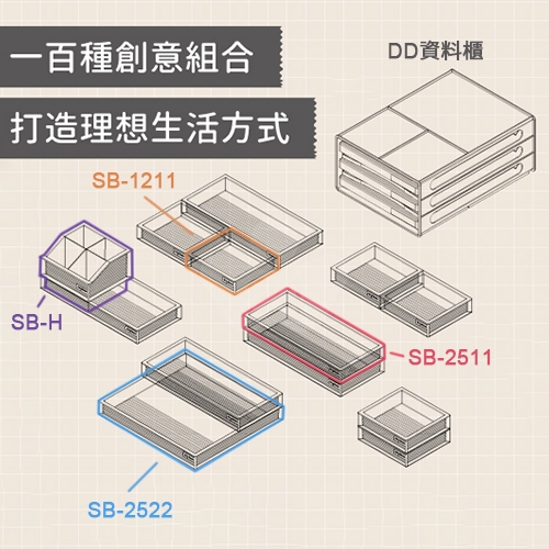 SHUTER 樹德 SB-2511 大長方型 哈庫收納盒 白色/個