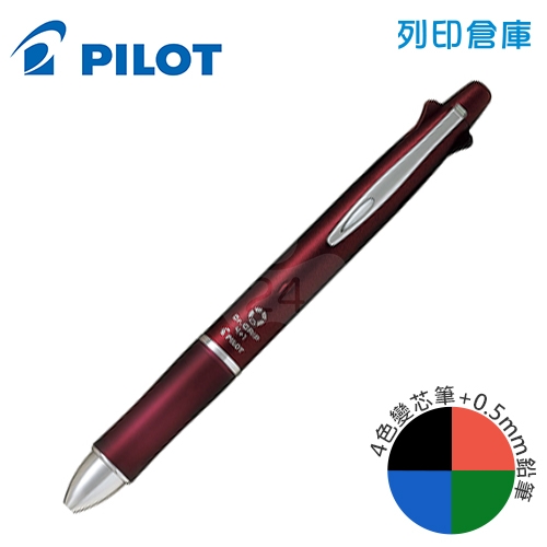 PILOT 百樂 PBKHDF-1SEF-ABO 4+1健握多功能筆 0.5－金屬酒紅桿