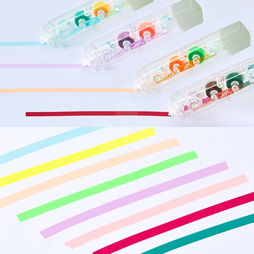 【日本文具】Raymay藤井 Kept Kiera KP1321 雙色可擦式標記帶 膠帶型螢光標記 立可帶式螢光筆 暗記型螢光筆 重點筆 記號筆 (5mmx3m) 紅+綠 / 個