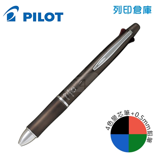 PILOT 百樂 PBKHDF-1SEF-ABN 4+1健握多功能筆 0.5－金屬棕桿