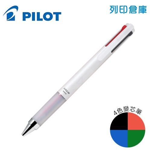 PILOT 百樂 LKJP-60S4-W 超級果汁四色筆 0.4－白桿