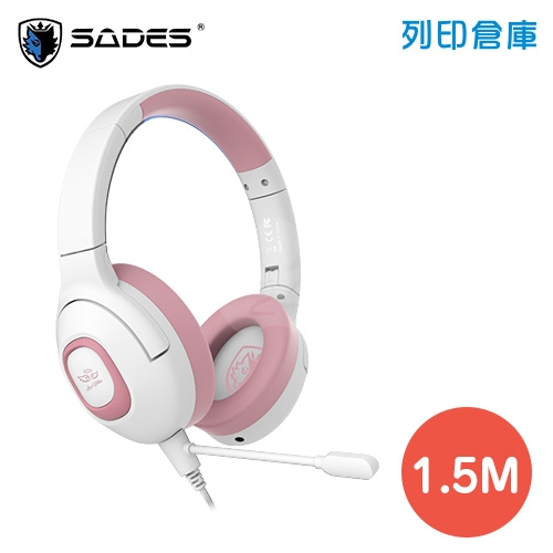 SADES SHAMAN 薩滿 SA-724 耳機麥克風 天使限量版 - 粉白色
