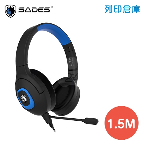 SADES SHAMAN 薩滿 SA-724 耳機麥克風 - 黑藍色