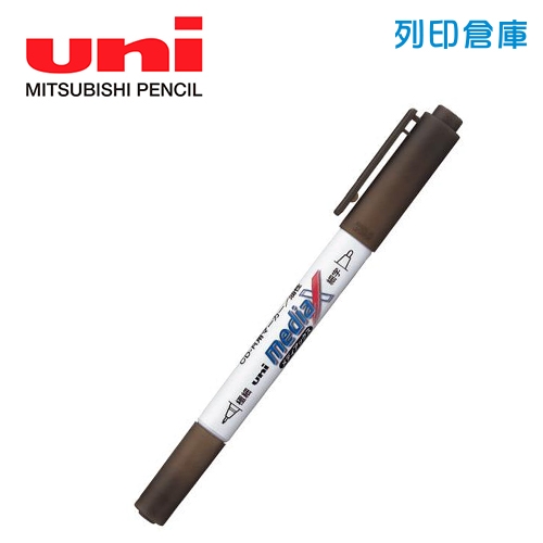 UNI 三菱 PD-153T 油性雙頭光碟筆 黑色 1支