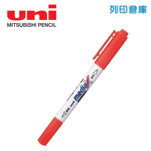 UNI 三菱 PD-153T 油性雙頭光碟筆 紅色 1支