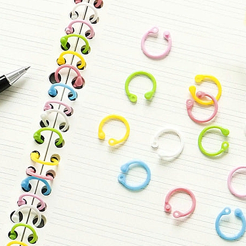 ABEL力大牌 09712 彩色塑膠卡片圈 活頁裝訂圈 活頁環 活頁扣 扣圈 25mm (1