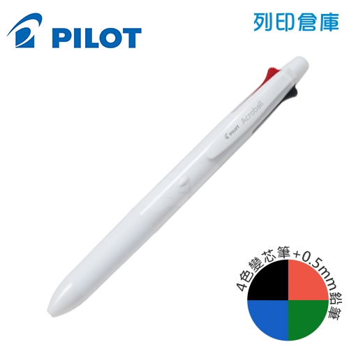 PILOT 百樂 BH41AB-155-OW 4+1多功能筆 0.5－灰白桿1支