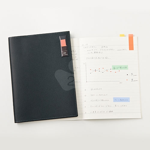 【日本文具】Kanmido甘美堂 Coco Fusen Ｍ CF-1003 攜帶式標籤貼 標籤貼 索引貼 便利貼 12x42mm 紅 / 黑外殼 - 30張x4色(粉/橘/綠/藍) / 包