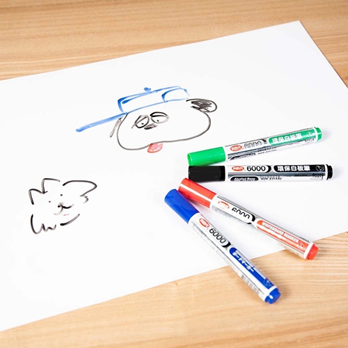 LIBERTY 利百代 NO.6000 紅色 酒精性環保白板筆(圓尖 2mm) 1支