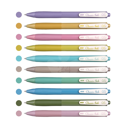 SKB 文明 G-2506A 駝灰 0.5 輕復古色速乾自動中性筆 1支