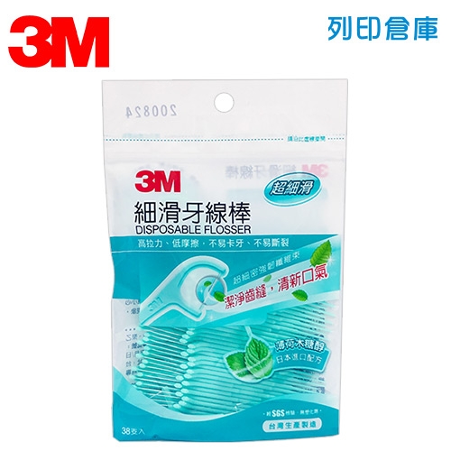 3M 細滑薄荷木醣醇牙線棒散裝包 （38支／包）
