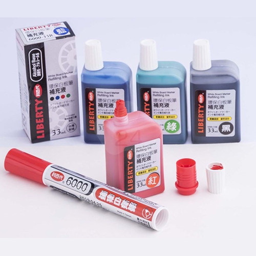 LIBERTY 利百代 NO.6000-33R 藍色 酒精性環保補充液(33mm) 1瓶