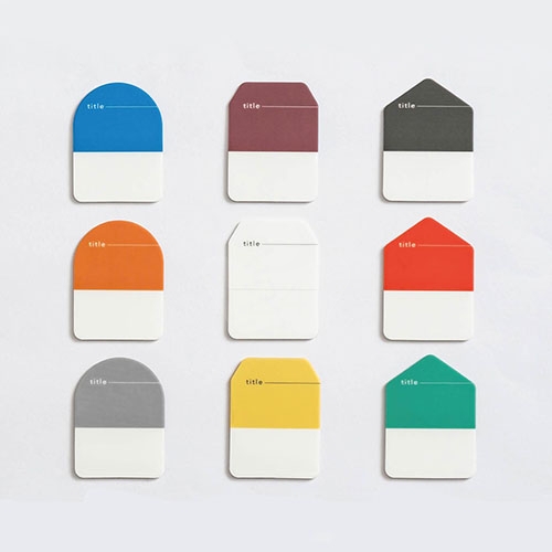 【日本文具】Kanmido甘美堂 File Tab FT-3004 N次貼資料索引貼片(厚) 索引標籤分頁貼 標籤貼 書籤貼 重點分頁標記貼 - 幾何款 / 包