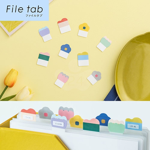 【日本文具】Kanmido甘美堂 File Tab FT-3003 N次貼資料索引貼片(厚) 索引標籤分頁貼 標籤貼 書籤貼 重點分頁標記貼 - 花波款 / 包