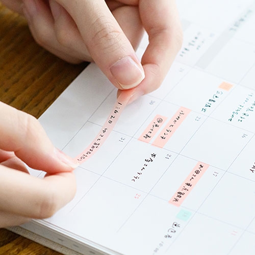 【日本文具】Kanmido甘美堂 Fusen marker FM-1002 COLOR螢光記號標籤貼 立可帶式螢光筆 可撕除標籤膠帶 劃重點神器 (6mm x 5m) 粉紅 - 1個