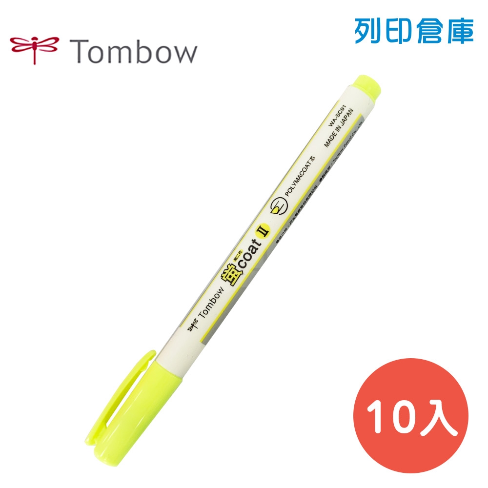 TOMBOW 蜻蜓牌 WASC-3 黃色 螢光筆 10入/盒