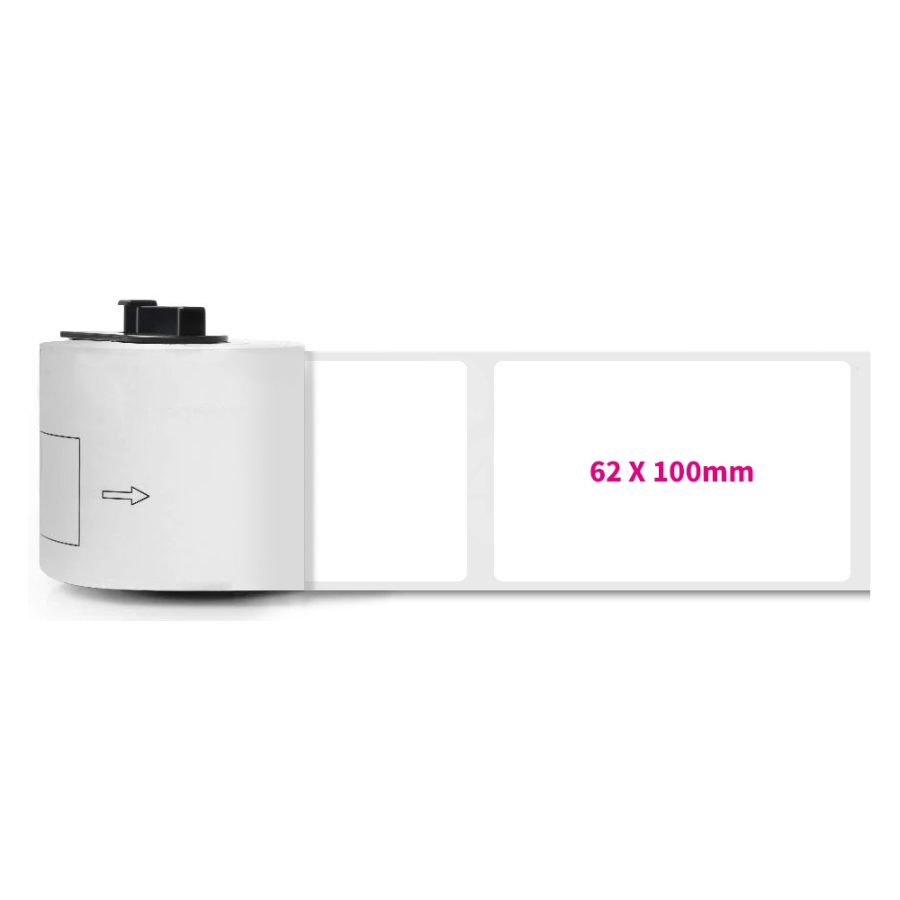 Brother DK-11202 紙質白底黑字定型標籤帶 (62 X 100mm)