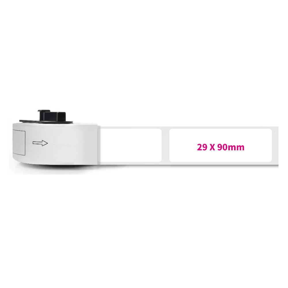 Brother DK-11201 紙質白底黑字定型標籤帶 (29 X 90mm)