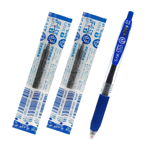 ZEBRA SARASA 環保鋼珠筆 0.5 藍色 (1筆+2芯組)