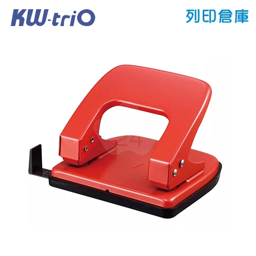 KW-triO 09120 附量尺 輕型 二孔打孔機 單次最多16張 紅色 / 台